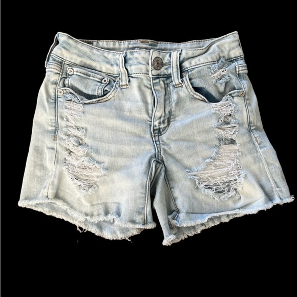 American Eagle Outfitters next level stretch, light wash, blue jeans size 2